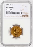 Coin 1882-CC Liberty Head Gold $5 - NGC Graded