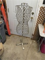 Vintage Wire Dress Form & Stand 51" tall