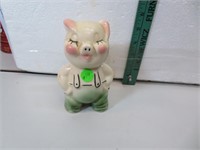 Vintage Porcelain Piggy Bank 5&7/8" tall