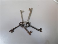 5 Antique Skeleton Keys