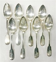 SET OF .800 FINE CONTINENTAL SILVER TABLESPOONS