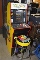 STAND UP PACMAN VIDEO GAME & STOOL ! -FRT