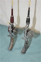 2-VINTAGE PISTOL GRIP RODS & REELS ! -A