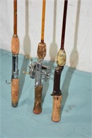 3- VINTAGE RODS & REEL ! -A BAMBOO