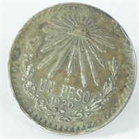 1920 Un Peso Coin