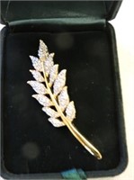 Swarovski Crystal Brooch 2 1/2"L