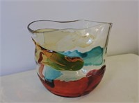 Beautiful Art Glass Handmade Handkerchief  Vase