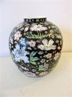 Made In China Floral Decorated Vase 10"T