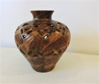 Beautifully Carved & Decorated Stoneware Vase