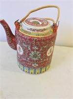 Beautifully Decorated Chinese Teapot 6"T
