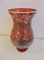 Cranberry Coloured Vase 13"T