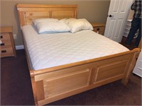 MATCHING QUEEN  BED WITH MATTRESSES