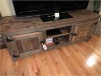 RUSTIC WOOD TV STAND WITH STORAGE OR OTHER USES