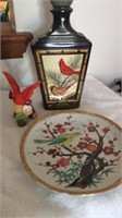Jim Beam Cardinal Decanter Bottle and other