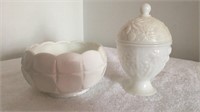 Pair of Milk Glass Dishes