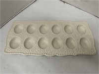 (6x) Threshold Stoneware Egg Platter