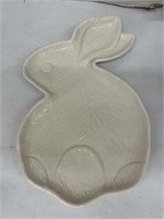 (9x) Threshold Stoneware Rabbit Platter