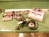 SUPER NINTENDO, DOES TURN ON, 2 CONTROLLERS