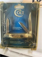 Colt 3 blade folding pocket knife New in Pkg