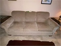 Lazy Boy Sofa w/Tan Cloth Upholstery
