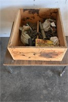 Wood Box full of Chain Parts