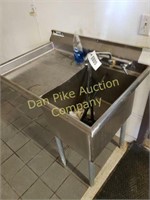 Commercial wall mounted stainless steel sink