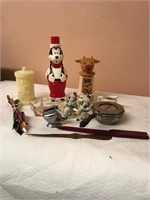 Japan Figurines, Mill Ash tray, Lighter, etc