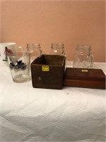 Hibbards Hardware Wooden Box, mugs