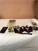 Military Buttons, Patches, White House Brochure
