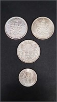1964 QUARTER + 2 - 1966 50c COINS + 1951 50c COIN