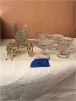 3 Cups and Saucers, Desert Dishes, Figurines