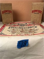 Large Budweiser Sticker, 2 Lager Glasses