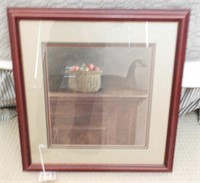 Country style framed still life 21” square