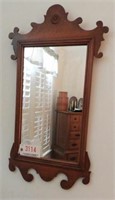 Mahogany contemporary Chippendale style mirror