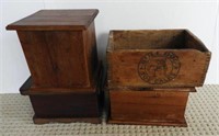 Selection of wooden boxes: Bull Dog Brand Toe