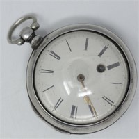 1800's Verge Fusee Pocket watch w/Silver Case