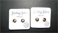 Sterling & Gold Earrings