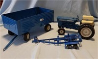 Tonka Ford Tractor, Big Blue & Trailer