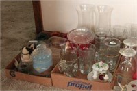 Four boxes glassware