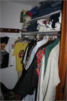 Contents of closet--Men's Clothing & Shoes