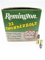 (500rds.) Remington 22 Thunderbolt Long Rifle Ammo