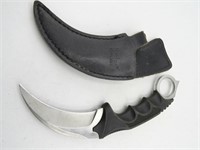 United 7CR13 Honshu Curved Blade Knife w/Sheath