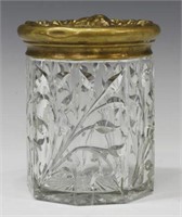 VICTORIAN PRESSED GLASS TOBACCO JAR