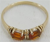 Vintage 10k Yellow Gold and Citrine Ring - Size