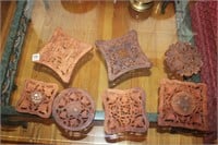 7pc Carved Trivets