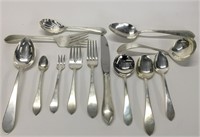 88 PIECES STERLING FLATWARE BY DOMINIC & HAFF,1766