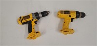 (2) 12 Volt Dewalt Cordless Drills & Chargers