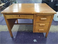 (1) Wooden Teachers Desk