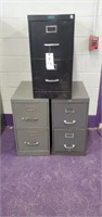 (3) Two Drawer Filing Cabinets