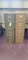 (2) Metal Filing Cabinets